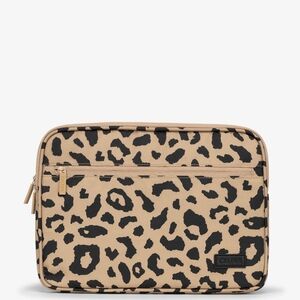 Calpak Padded Laptop Sleeve in cheetah